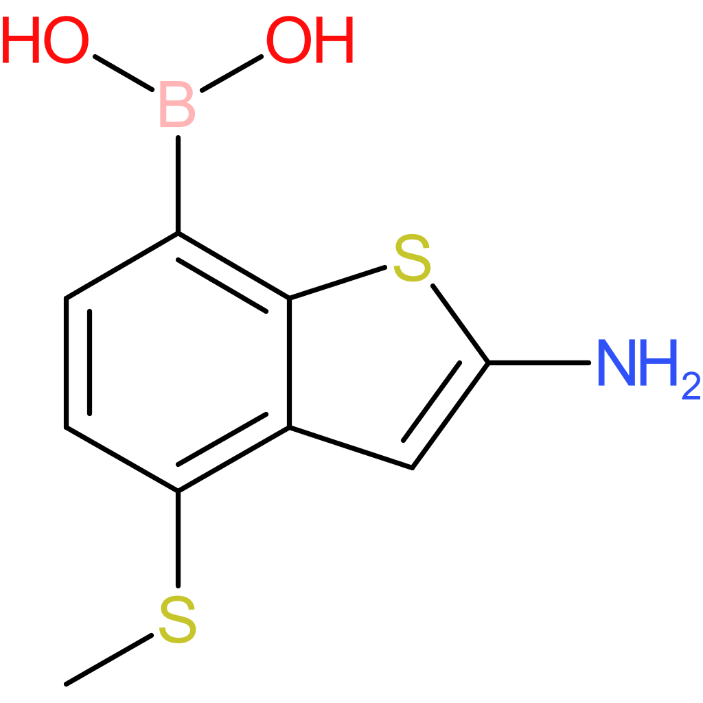 2-amino-4-(methylthio)benzothiophene-7-boronic acid