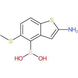 2-amino-5-(methylthio)benzothiophene-4-boronic acid