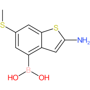 2-amino-6-(methylthio)benzothiophene-4-boronic acid