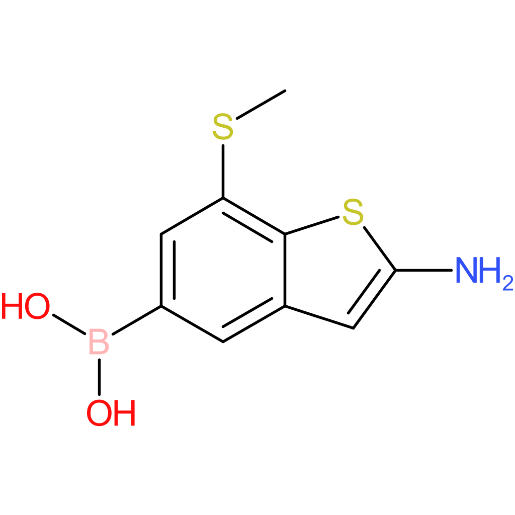 2-amino-7-(methylthio)benzothiophene-5-boronic acid