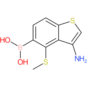 3-amino-4-(methylthio)benzothiophene-5-boronic acid