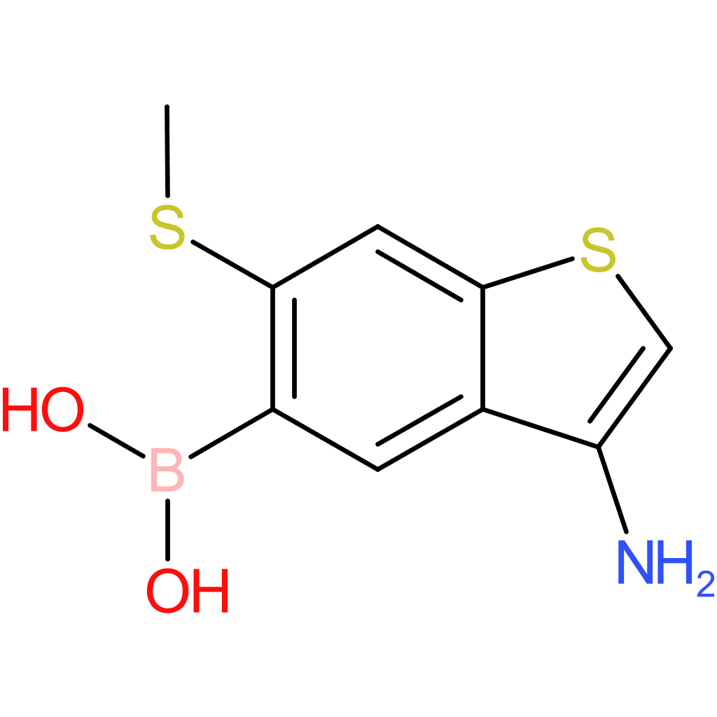 3-amino-6-(methylthio)benzothiophene-5-boronic acid