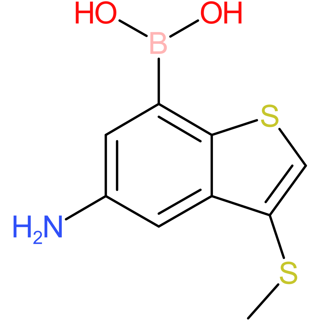 5-amino-3-(methylthio)benzothiophene-7-boronic acid