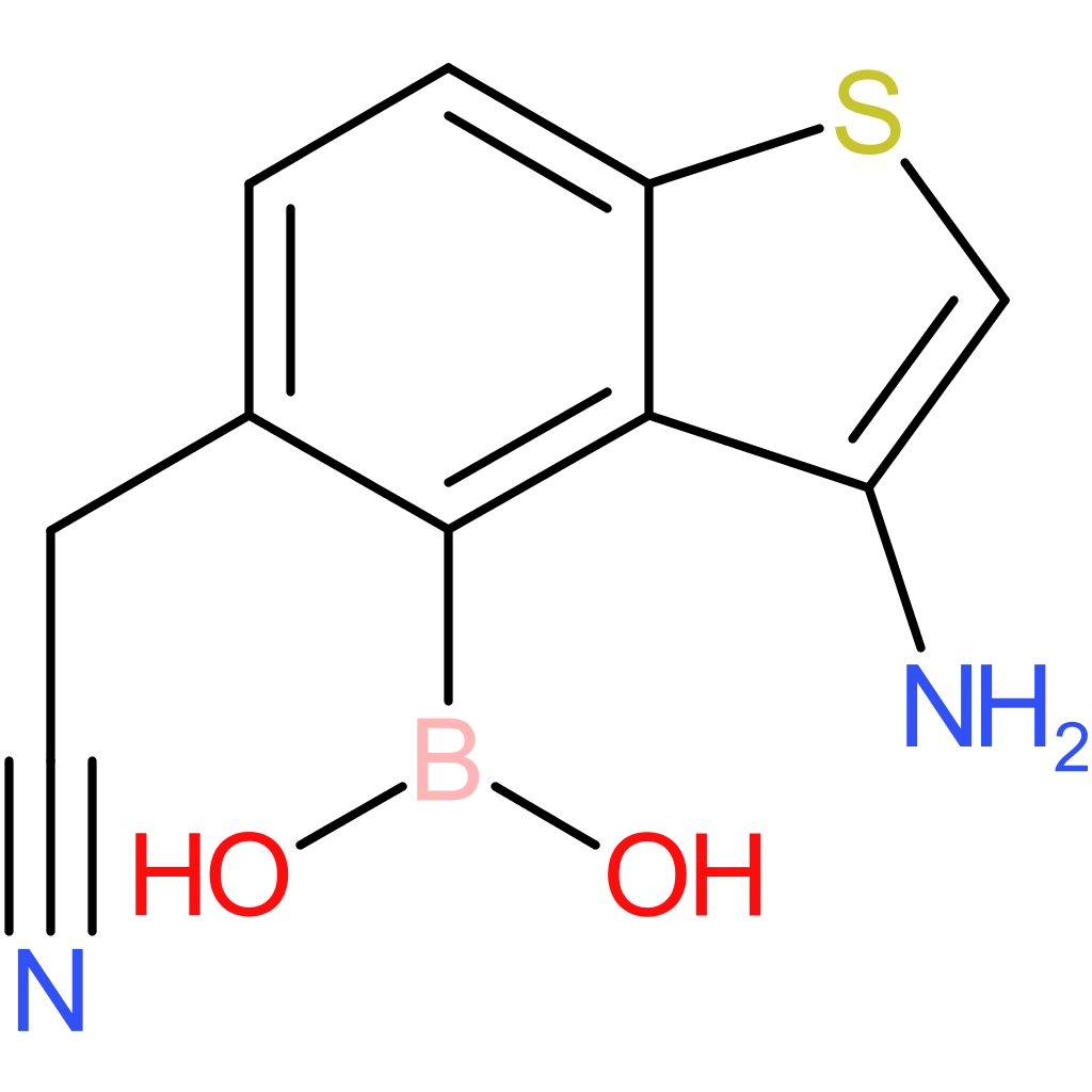 3-amino-4-boronobenzothiophene-5-acetonitrile