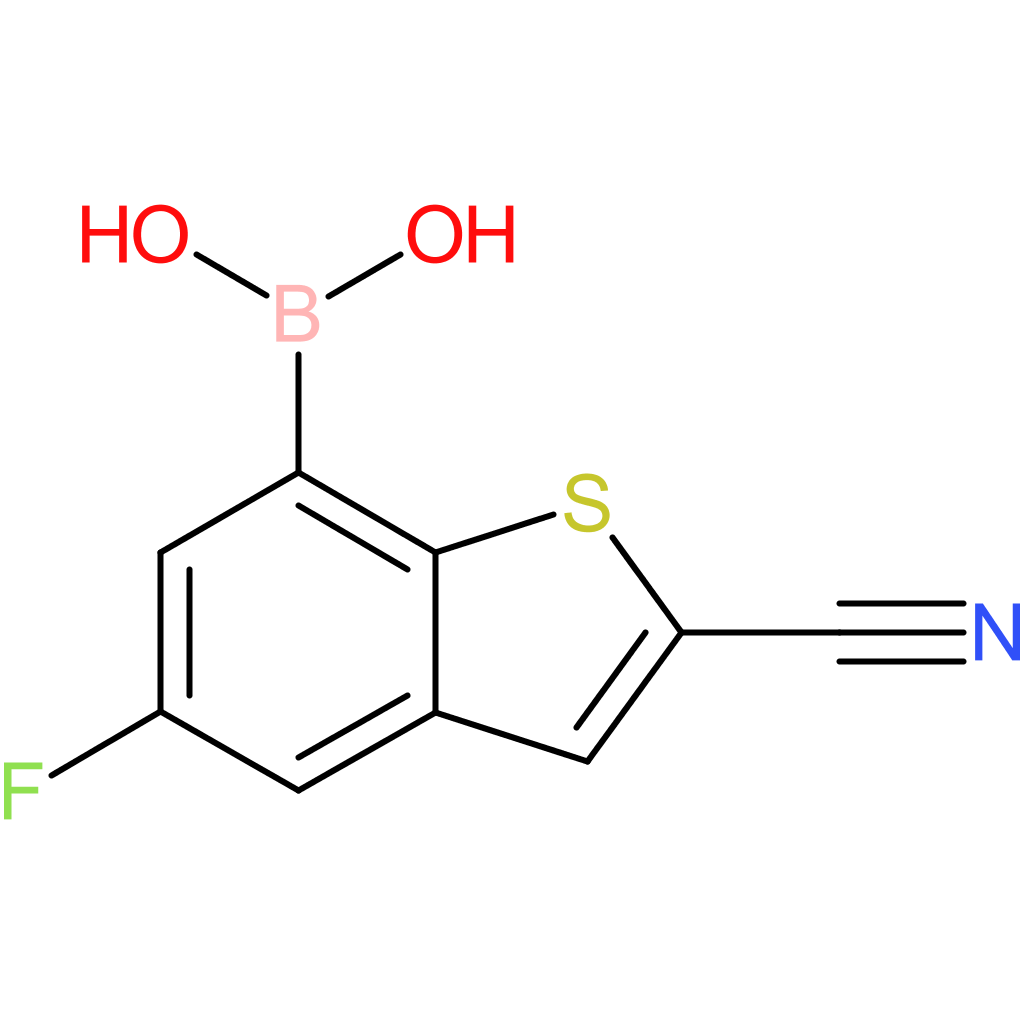 2-cyano-5-fluorobenzothiophene-7-boronic acid
