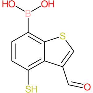 3-formyl-4-mercaptobenzothiophene-7-boronic acid