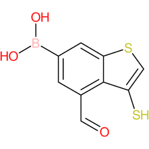 4-formyl-3-mercaptobenzothiophene-6-boronic acid