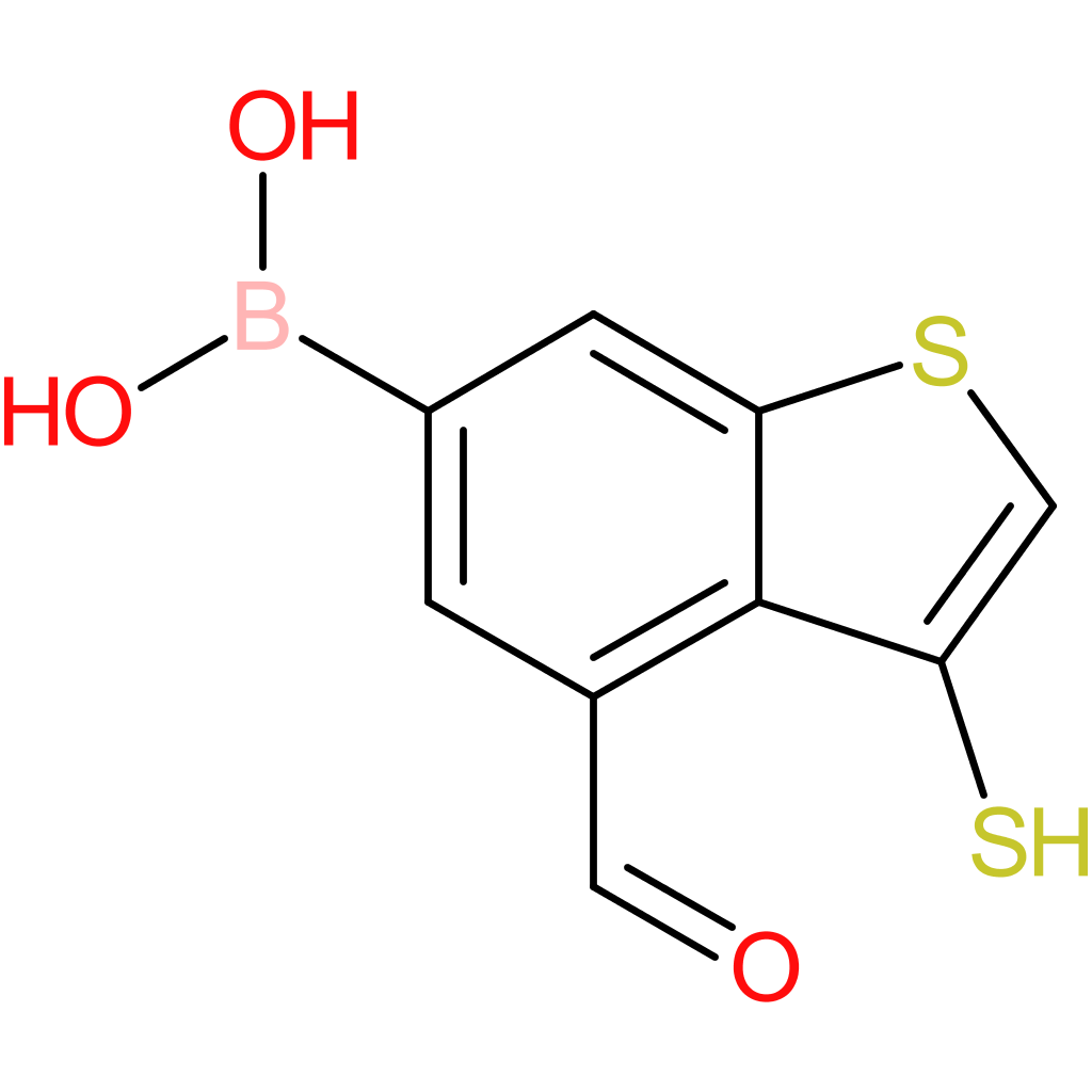 4-formyl-3-mercaptobenzothiophene-6-boronic acid
