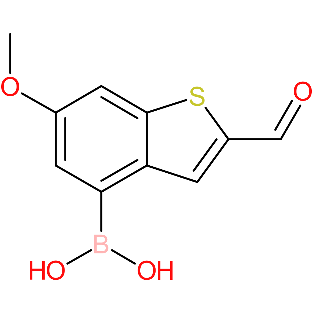 2-formyl-6-methoxybenzothiophene-4-boronic acid