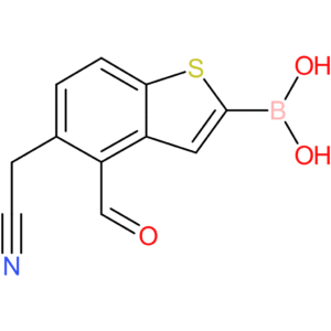 2-borono-4-formylbenzothiophene-5-acetonitrile