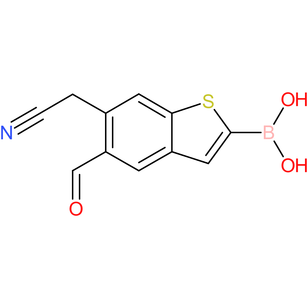 2-borono-5-formylbenzothiophene-6-acetonitrile