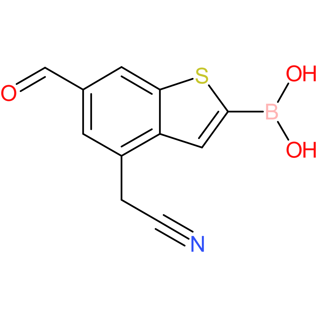 2-borono-6-formylbenzothiophene-4-acetonitrile