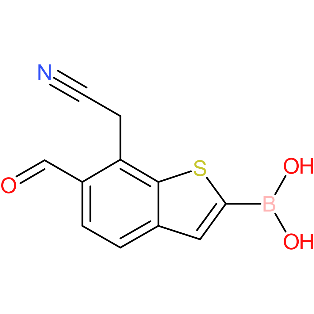 2-borono-6-formylbenzothiophene-7-acetonitrile