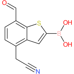 2-borono-7-formylbenzothiophene-4-acetonitrile