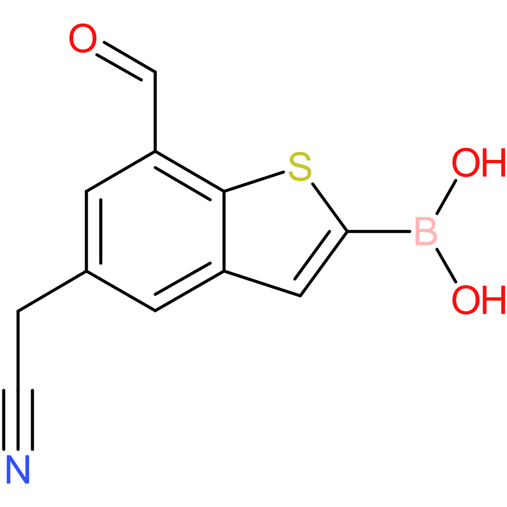 2-borono-7-formylbenzothiophene-5-acetonitrile