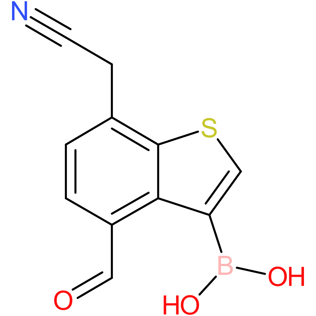 3-borono-4-formylbenzothiophene-7-acetonitrile