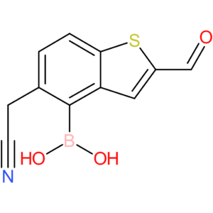 4-borono-2-formylbenzothiophene-5-acetonitrile