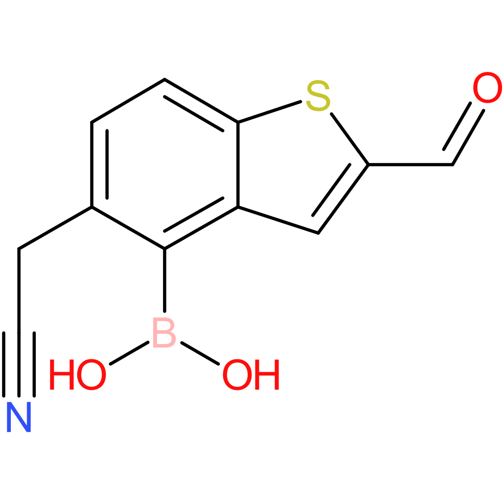 4-borono-2-formylbenzothiophene-5-acetonitrile
