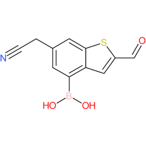 4-borono-2-formylbenzothiophene-6-acetonitrile
