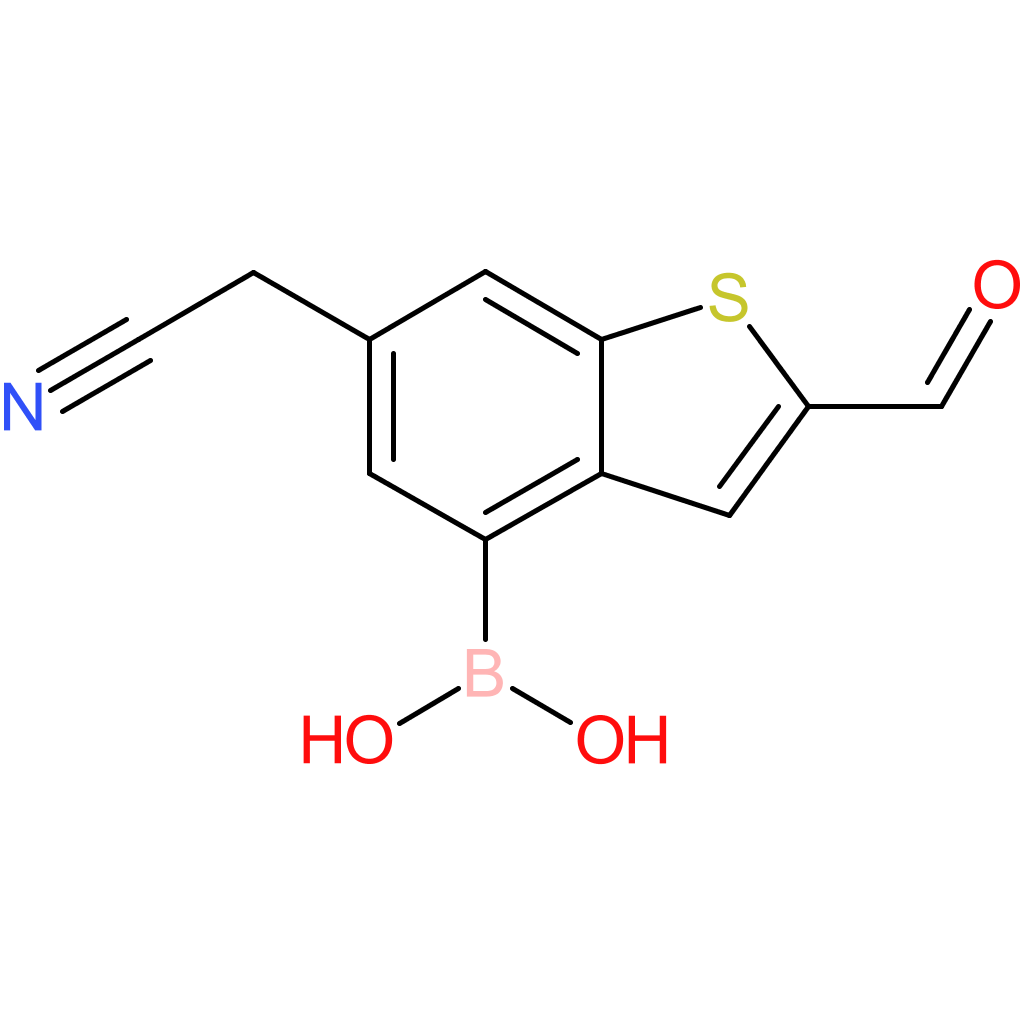 4-borono-2-formylbenzothiophene-6-acetonitrile