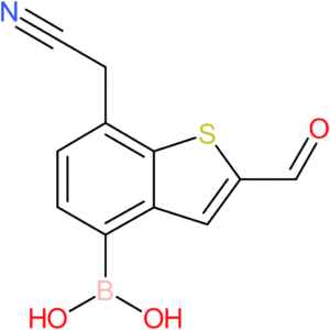 4-borono-2-formylbenzothiophene-7-acetonitrile