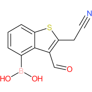 4-borono-3-formylbenzothiophene-2-acetonitrile