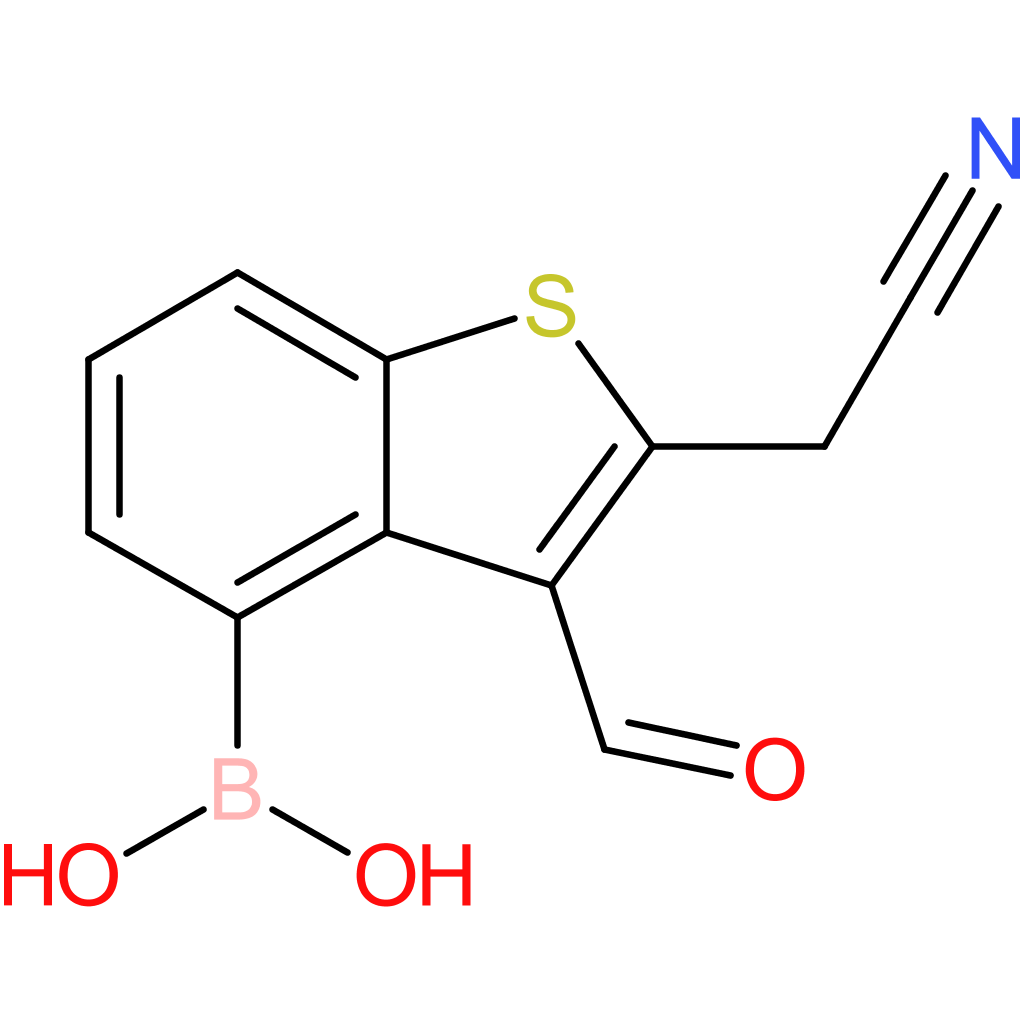 4-borono-3-formylbenzothiophene-2-acetonitrile