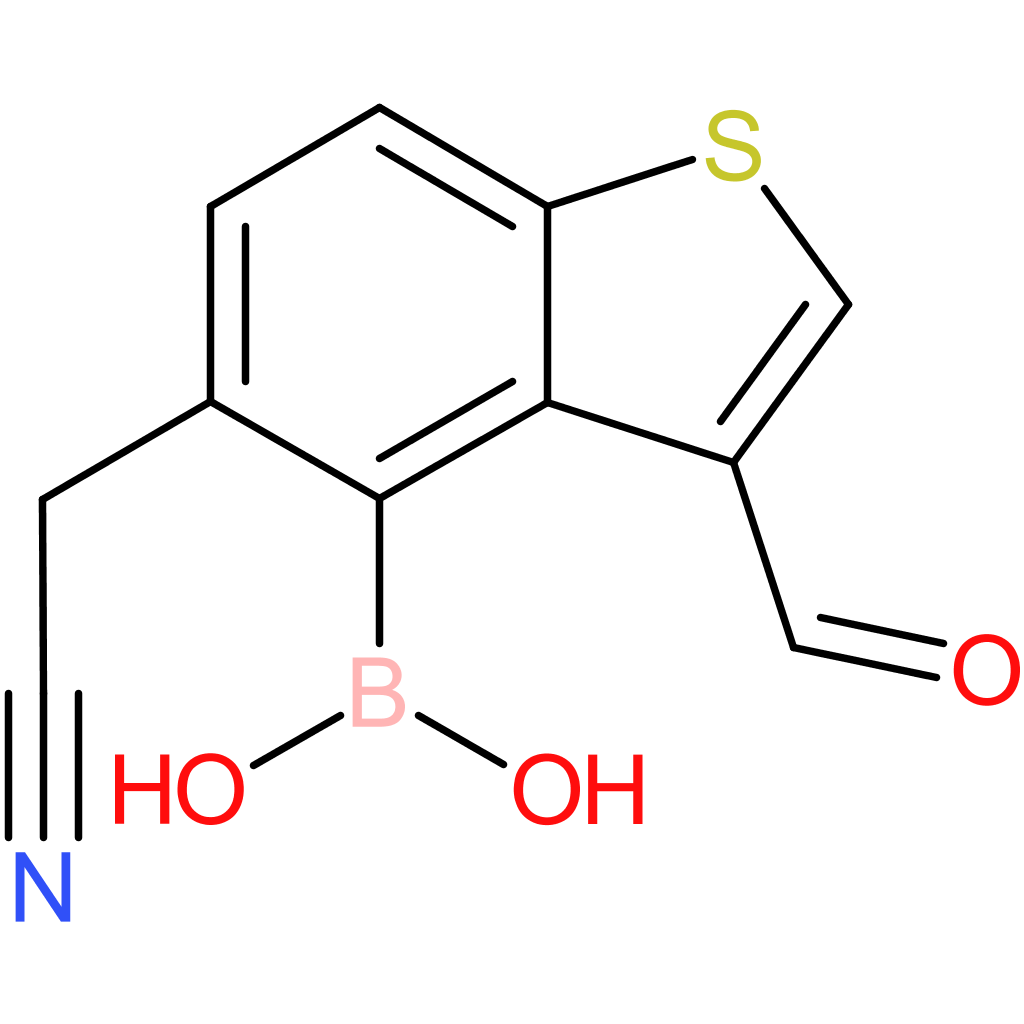 4-borono-3-formylbenzothiophene-5-acetonitrile