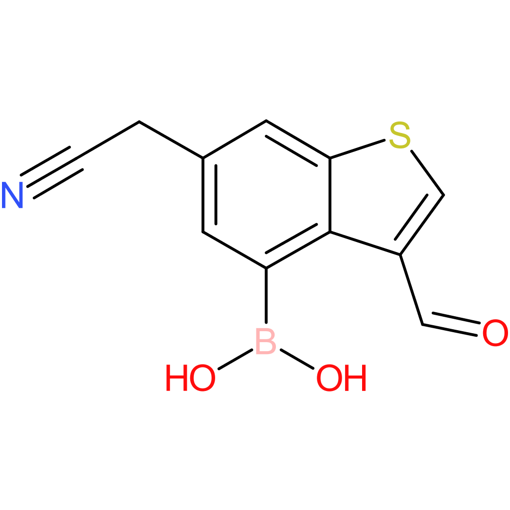 4-borono-3-formylbenzothiophene-6-acetonitrile