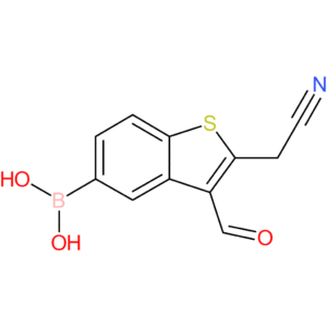 5-borono-3-formylbenzothiophene-2-acetonitrile