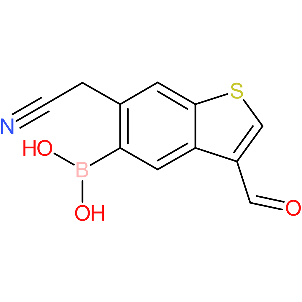 5-borono-3-formylbenzothiophene-6-acetonitrile