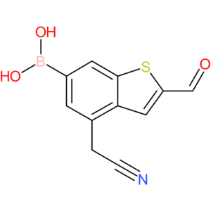 6-borono-2-formylbenzothiophene-4-acetonitrile