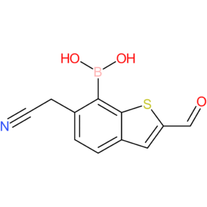 7-borono-2-formylbenzothiophene-6-acetonitrile