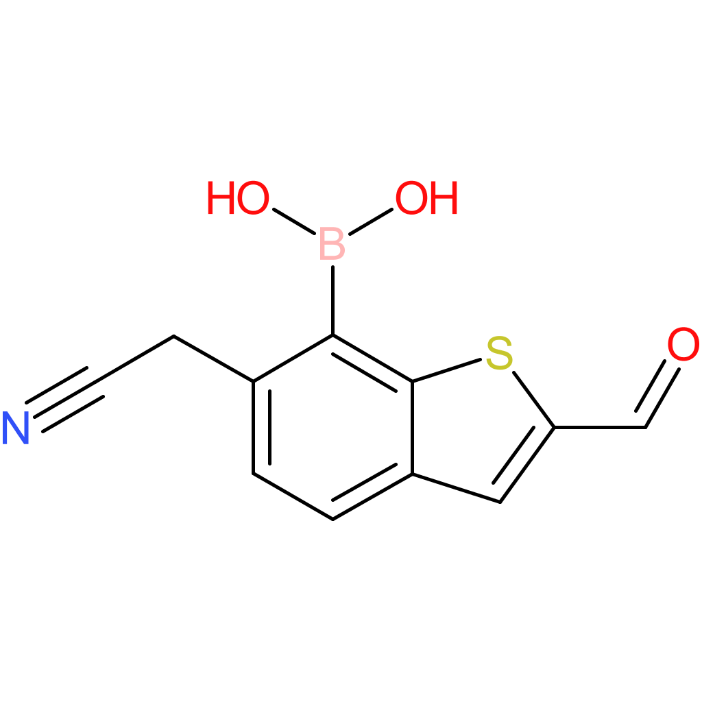 7-borono-2-formylbenzothiophene-6-acetonitrile