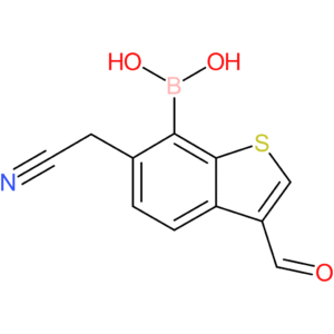 7-borono-3-formylbenzothiophene-6-acetonitrile