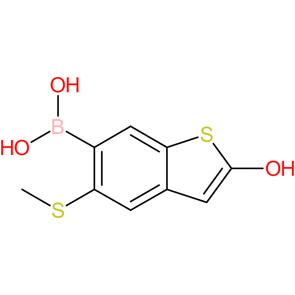 2-hydroxy-5-(methylthio)benzothiophene-6-boronic acid