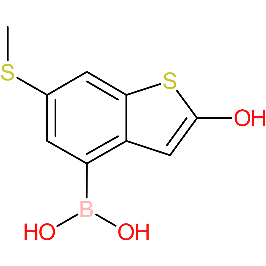 2-hydroxy-6-(methylthio)benzothiophene-4-boronic acid