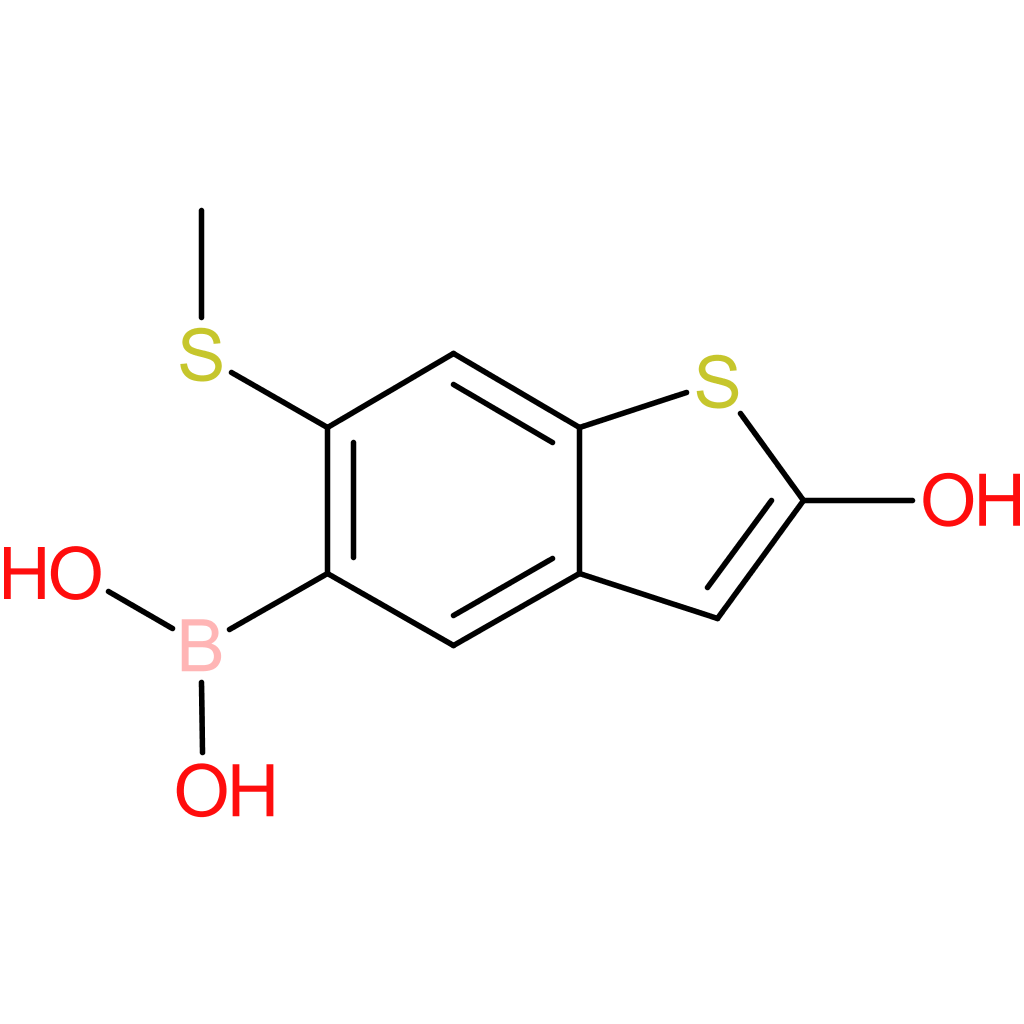 2-hydroxy-6-(methylthio)benzothiophene-5-boronic acid