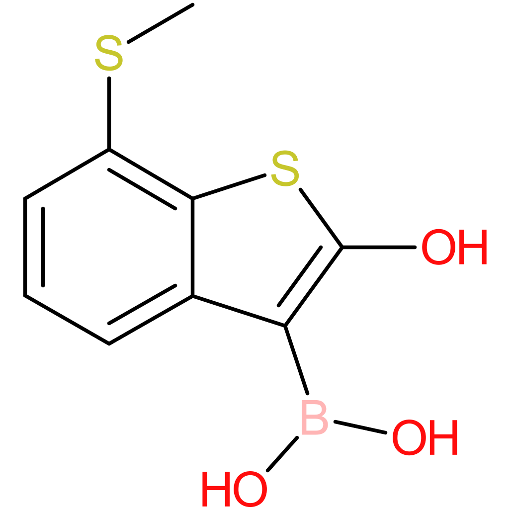 2-hydroxy-7-(methylthio)benzothiophene-3-boronic acid