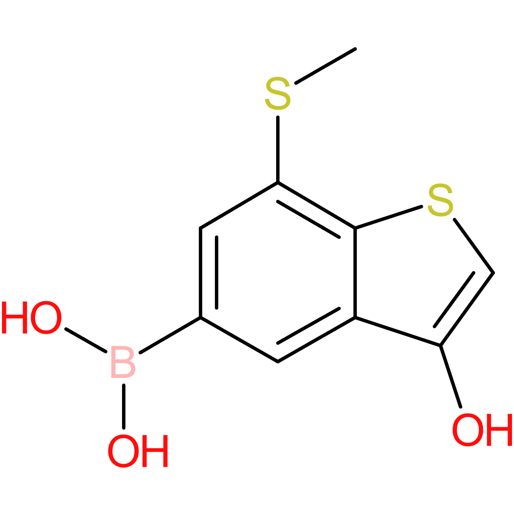 3-hydroxy-7-(methylthio)benzothiophene-5-boronic acid