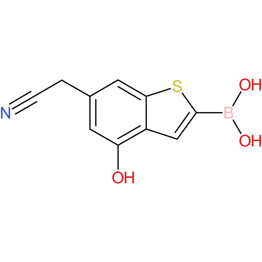 2-borono-4-hydroxybenzothiophene-6-acetonitrile