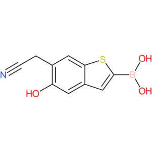 2-borono-5-hydroxybenzothiophene-6-acetonitrile
