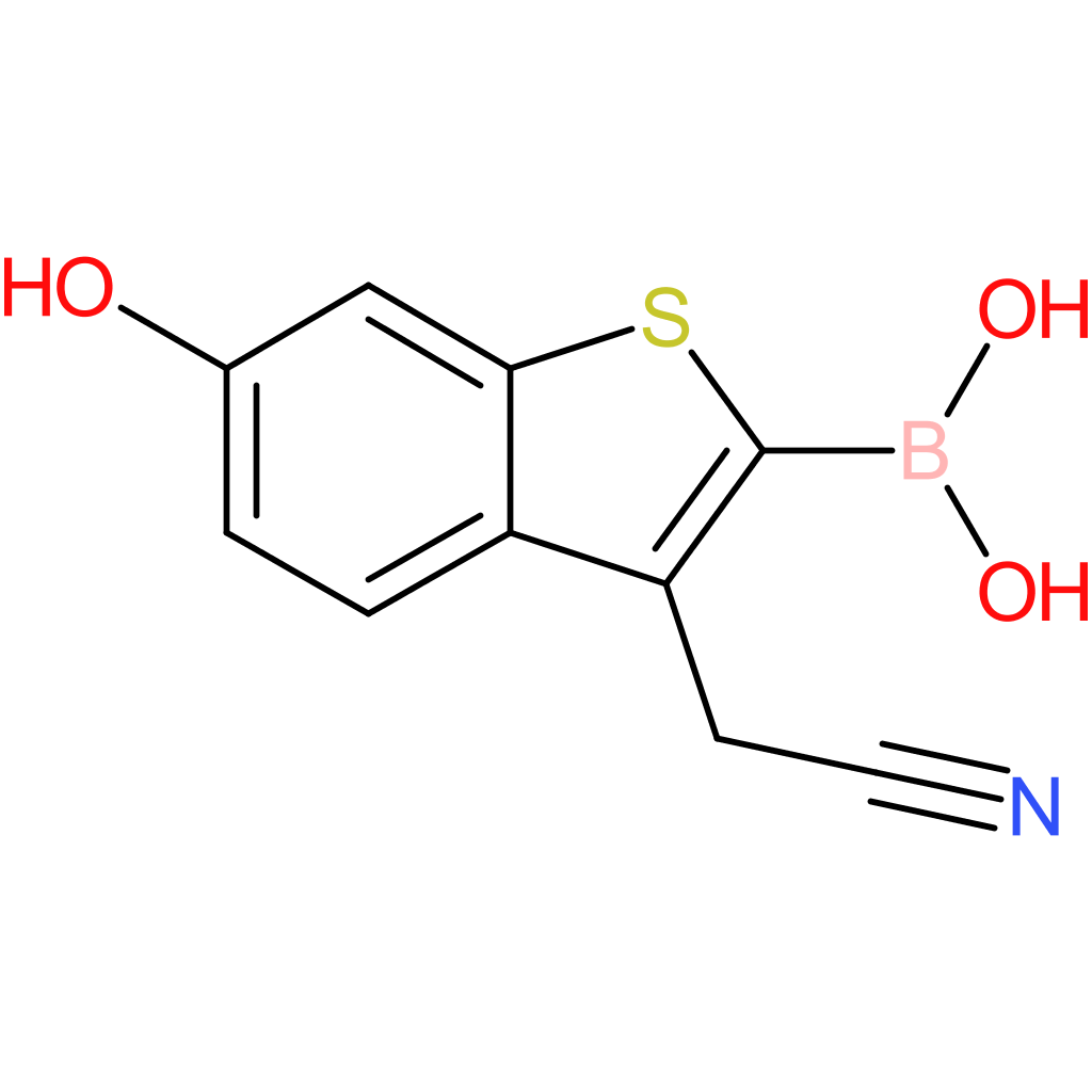 2-borono-6-hydroxybenzothiophene-3-acetonitrile