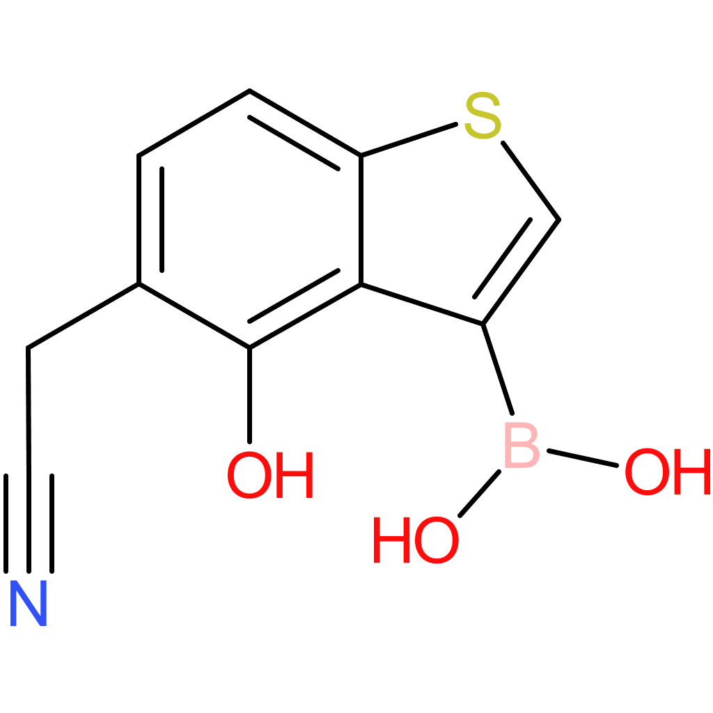 3-borono-4-hydroxybenzothiophene-5-acetonitrile