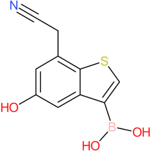 3-borono-5-hydroxybenzothiophene-7-acetonitrile