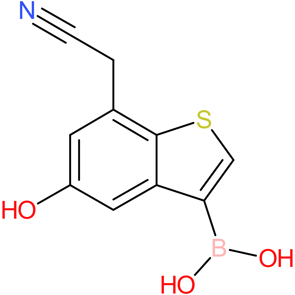 3-borono-5-hydroxybenzothiophene-7-acetonitrile