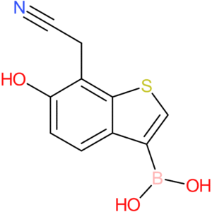 3-borono-6-hydroxybenzothiophene-7-acetonitrile