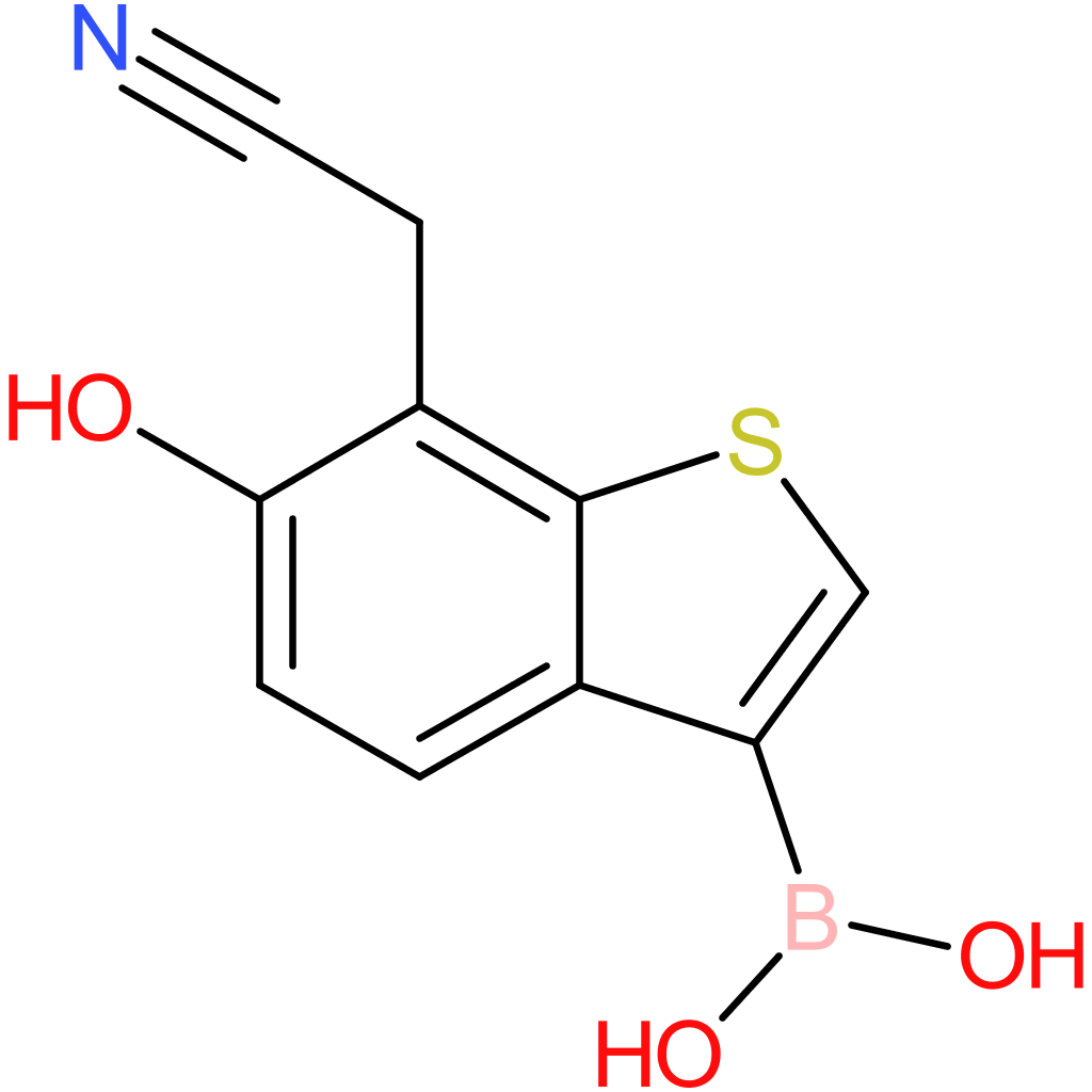 3-borono-6-hydroxybenzothiophene-7-acetonitrile