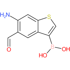 6-amino-5-formylbenzothiophene-3-boronic acid