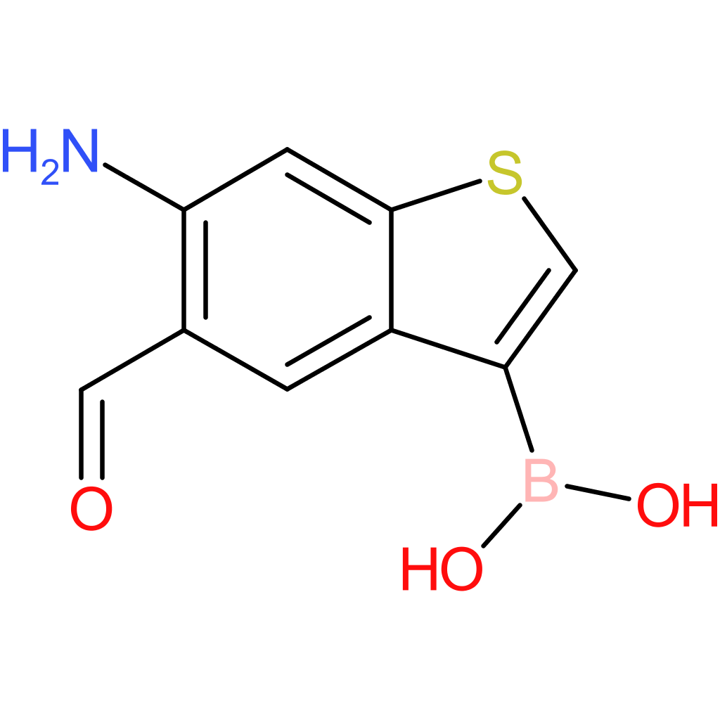 6-amino-5-formylbenzothiophene-3-boronic acid